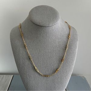 Crown TRIFARI Fabulous Vintage Longer Length Necklace Gold Tone Link Chain